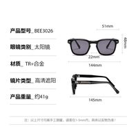 Plastic + metal square sunglasses for men Elit 3206-EL