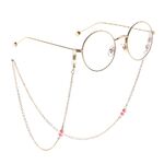 Metal non-slip chain, with pearls, for glasses and masks GL865
