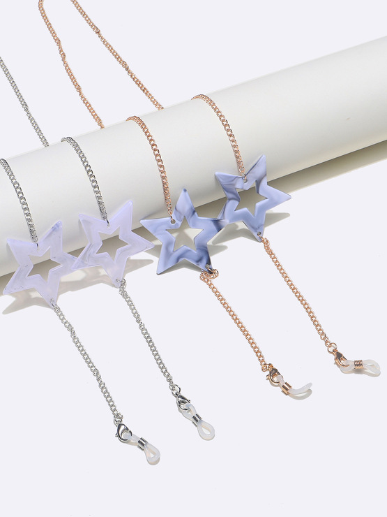 Set of two gold glasses chain GM149