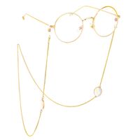 Metal non-slip gold chain, with opal pendant, for glasses and masks GS021