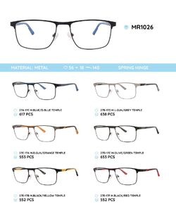 Металлическая оправа с дужками из материала TR-90 со встроенным флексом MR1026