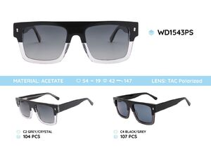 Plastic acetate frame polarized sunglasses WD1543PS