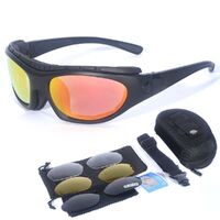 Safety shockproof tactical Polarized goggles, 3-lens and box set, 9060F-DX
