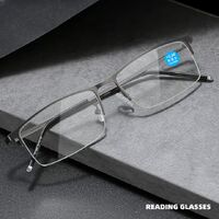 Nylor reading metal titanium non-magnetic glasses for men with Blue Ray Cut protection KY2059老花, diopters from 0.00 to +4.00