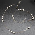 Metal non-slip gold chain with pearl clip bead for glasses and masks GL419