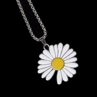 Stainless steel eyeglass chain with camomile pendant GN002