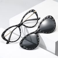 Оправа пластиковая с флексом + поляризационная солнцезащитная насадка (клипон) на магните El Dorado EL2352D