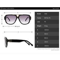 Plastic + metal square sunglasses Elit 3181-EL