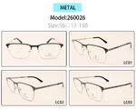 Metal eyeglasses frame for men with spring hinges 260026 (item in stock)