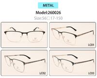 Metal eyeglasses frame for men with spring hinges 260026 (item in stock)