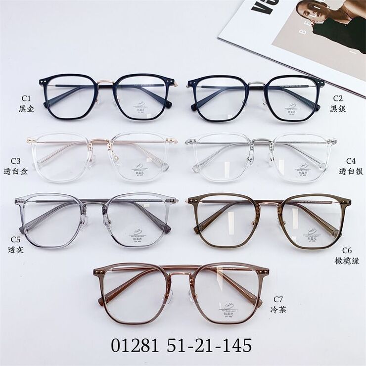 Hybrid frame, metal + TR90, with Blue Block coating SANTA 01281