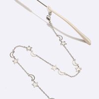 Metal non-slip chain, with star and moon, for glasses and masks GL1537