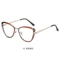 Combined frame (metal + TR90) or glasses with blue light protection, with spring hinges FA87249