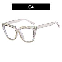 Plastic glasses with blue light protection and rhinestones for women 3362镶钻-PN