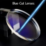 Thin optical plastic lenses 1.67 Blue Cut, Ø70 mm, D:0~-13, blue light protection, with green reflection (price per pair!)