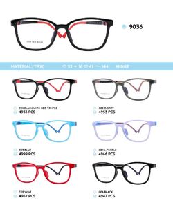 TR90 plastic eyeglasses frame for kids 9036