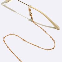 Gold-colored metal non-slip chain, with beads, for glasses and masks GL1645