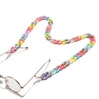 Acrylic non-slip matte chain, oval concave shape, for glasses and masks GB128