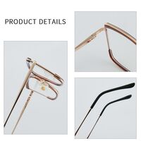 Combined frame (metal + TR90) or glasses with blue light protection, with spring hinges FA87104