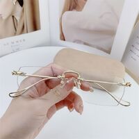 Оправа металлическая безободковая, линзы с Blue Block покрытием SANTA 01091