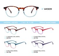 Acetate plastic frames for kids, with spring higes WK3039