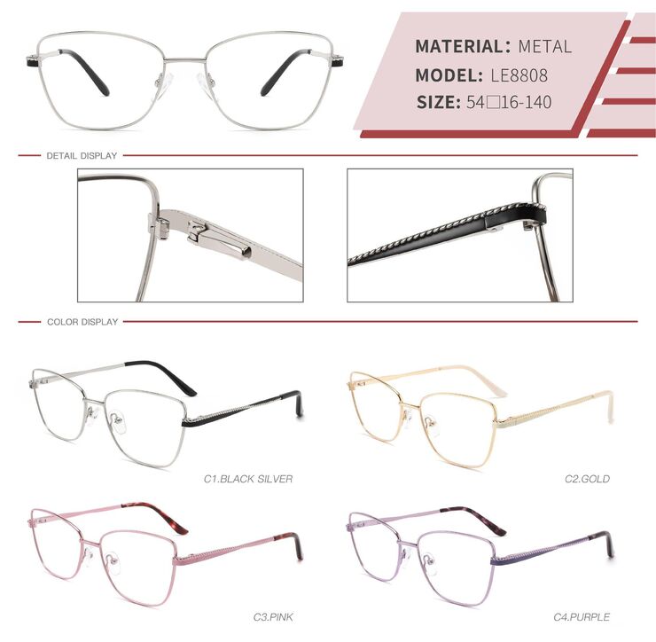 Metal frame with spring hinges LE8808-DA