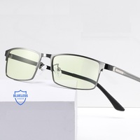 Blue Block metal glasses with blue light protection photochromic F2010-F