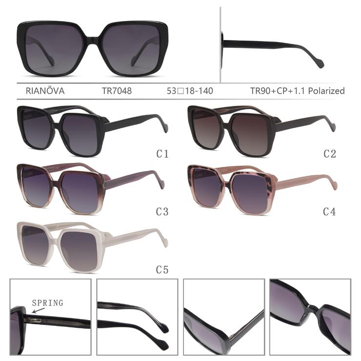 Солнцезащитные поляризационные пластиковые TR90+CP очки с флексом Rianova R7048 - картинка 1