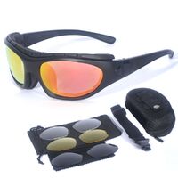Safety shockproof tactical Polarized goggles, 3-lens and box set, 9060F-DX