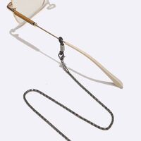 Black-colored metal non-slip chain, for glasses and masks GL1558