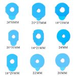 Липкий сегмент (липучки, слиперы, липеды) для линз, противоскользящие накладки для блокировки оптических линз, голубой цвет OA029