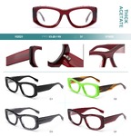 Plastic frames for glasses, thick acetate Big City H2821