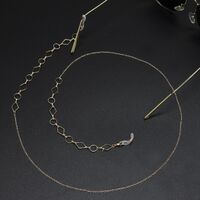 Gold-colored metal non-slip chain, for glasses and masks GL477