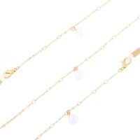 Metal non-slip gold chain with pearl for glasses and masks GL278