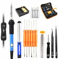 Soldering kit, 19 pieces, with electric soldering iron 60 W