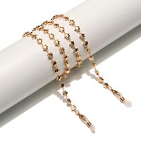 Gold-colored metal non-slip chain, with gold star, for glasses and masks GL1556