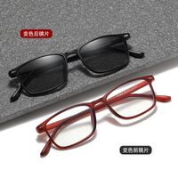 Photochromic plastic TR90 glasses for reading, with protection Blue Cut, diopters from 0.00 to +4.00, KY806变色老花