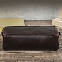 Eyeglasses genuine leather clutch bag with snap CF4014