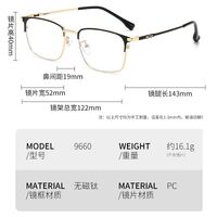 Metal glasses with blue light and UV protection 9660-2-GT