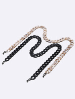 Набор из двух золотых цепочек для очков с ракушками и бриллиантами GM118