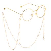 Metal non-slip chain, with pearls, for glasses and masks GL289-2