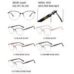 Protective metal glasses with anti-blue light lenses Landi LD3019