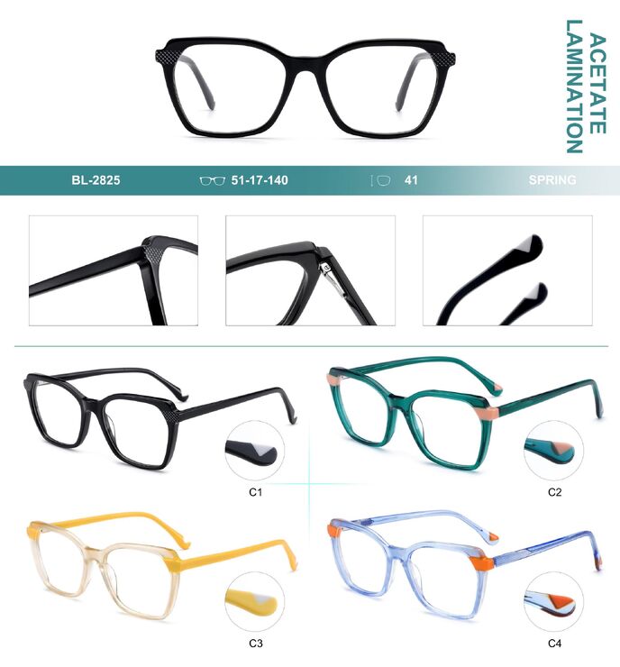 Plastic frames for glasses, acetate lamination Big City BL-2825
