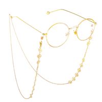 Gold-colored metal non-slip chain, with tree of life, for glasses and masks GL686