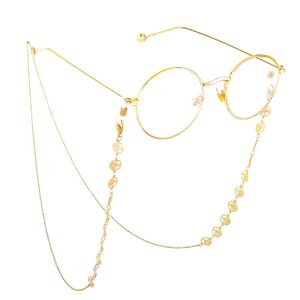 Gold-colored metal non-slip chain, with tree of life, for glasses and masks GL686