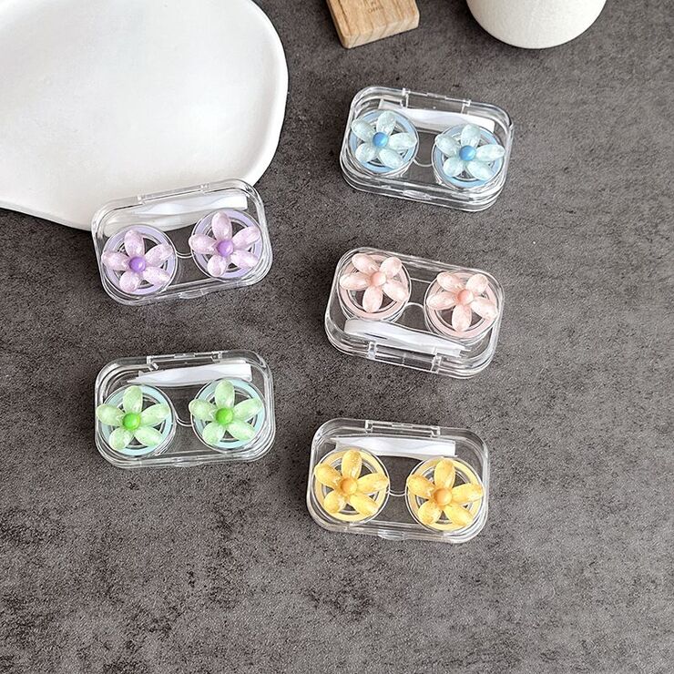 Mini soft contact lens kit W806透明五水滴花