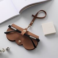 Sunglasses and eyeglasses hard shell case with string Q-48