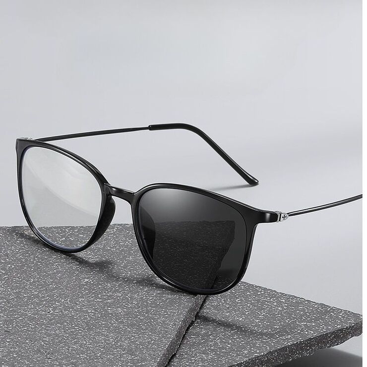 Очки фотохромные пластиковые для чтения, с защитой от синего света, диоптрии от 0.00 до +4.00, KY872变色老花镜