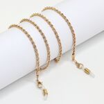 Gold-colored metal non-slip chain, for glasses and masks GL1011
