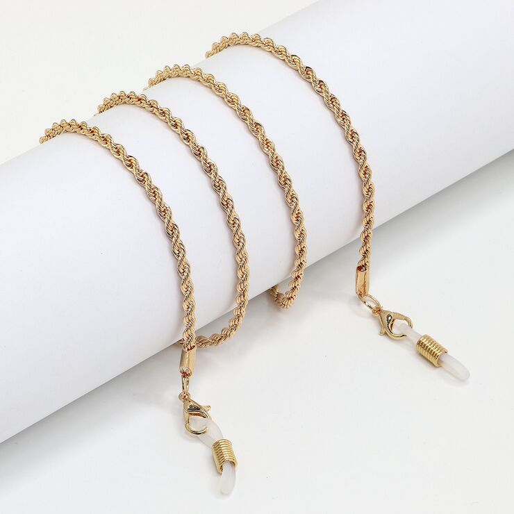 Gold-colored metal non-slip chain, for glasses and masks GL1011